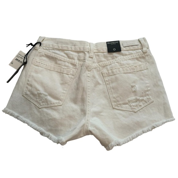 BLANKNYC Women's White Denim Distressed Frayed Hem Shorts Size 27 - Picture 2 of 8
